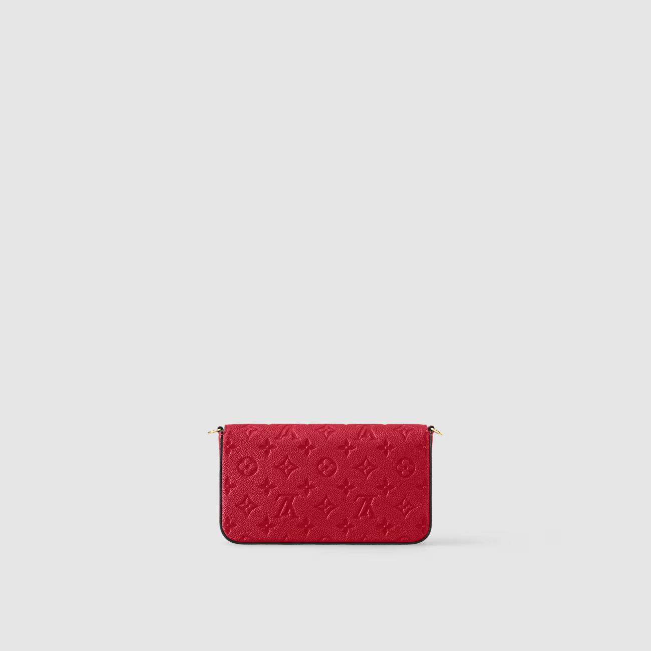 Túi Louis Vuitton Félicie Pochette Nữ Monogram Empreinte Đỏ